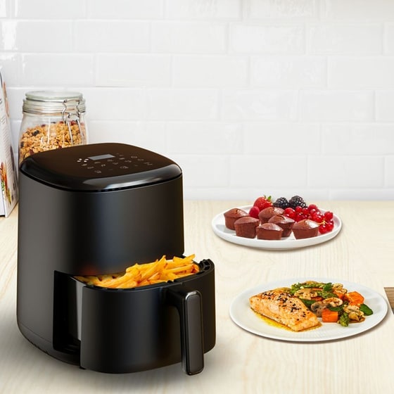 TEFAL EY 1458 EASY FRY COMPACT 1300W 3 L Μαύρη Φριτέζα Αέρος image 1