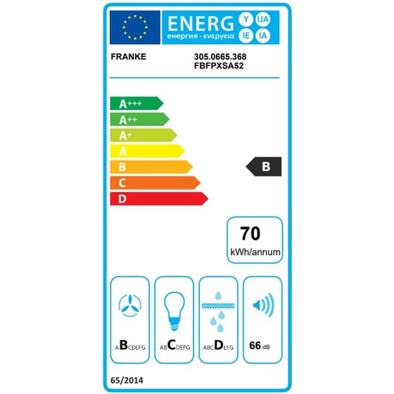 FRANKE Mythos FBFP XS A52 Box Plus 52 cm Inox Μηχανισμός Απορρόφησης image 2