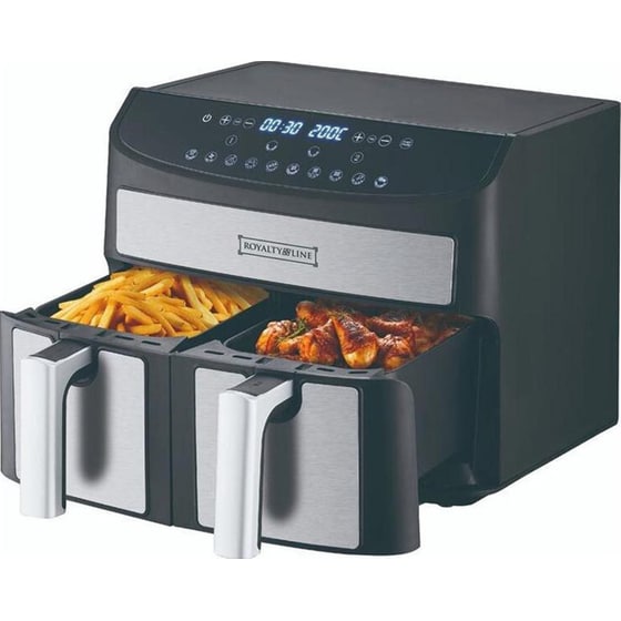 ROAYLTY LINE RL-AF-5409 με Διπλό Αποσπώμενο Κάδο 2400 W 8 L Inox Φριτέζα Αέρος image 1