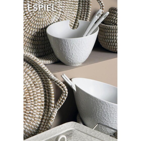 Δίσκος Διακόσμησης Espiel Kag139 Ψάθινο 45x45x8 cm - Μπεζ image 3