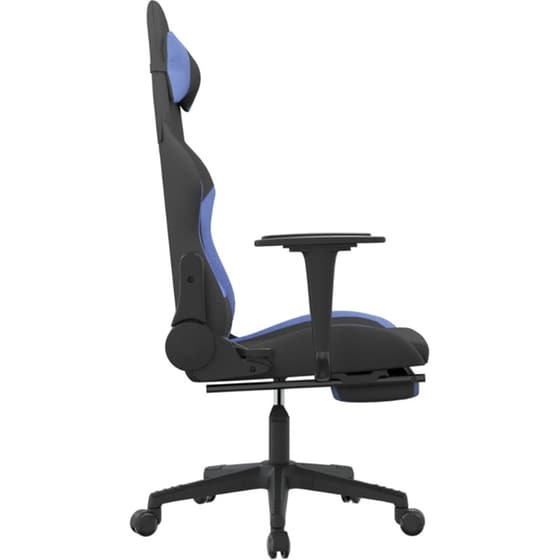 Καρέκλα Gaming VIDAXL 3143749 με Υποπόδιο - Μαύρο image 2