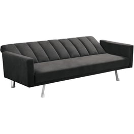 Τριθέσιος Καναπές Κρεβάτι Woodwell Hit Ε9441.2 198x86cm - Σκούρο Γκρι