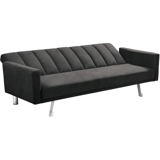 Τριθέσιος Καναπές Κρεβάτι Woodwell Hit Ε9441.2 198x86cm - Σκούρο Γκρι image 0