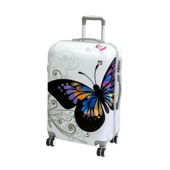A2s Βαλίτσα White Butterfly (65x40x28) image 0