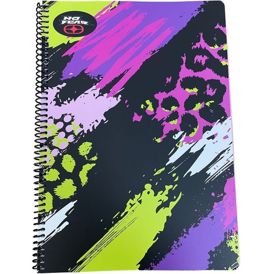 Τετράδιο Σπιράλ No Fear Α4 2 Θεμάτων Fluo Prints-Pink Grid (1 Τεμάχιο) image 1