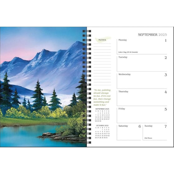 Ημερολόγιο Εβδομαδιαίο 2025 Bob Ross Planner 12M image 2