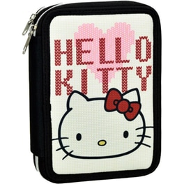 Κασετίνα Παραλληλόγραμμη Γεμάτη Gim Hello Kitty Croche