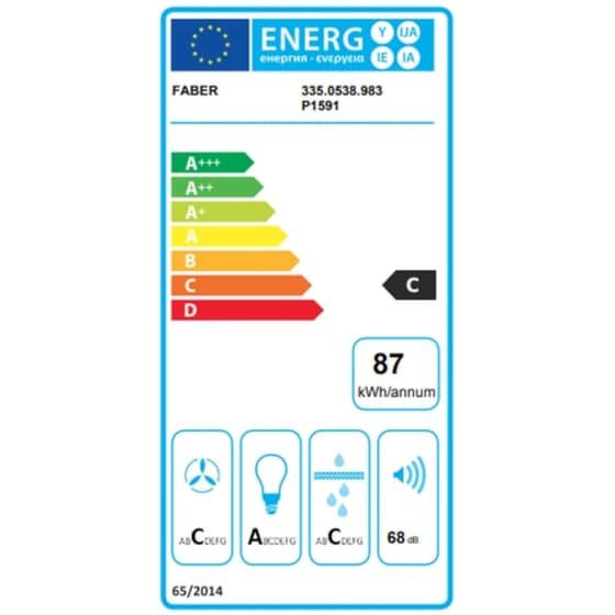 Απορροφητήρας Καμινάδα FABER ECLIPSE EV8LEDXA37 37 cm Inox image 1
