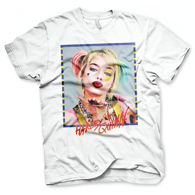 HYBRIS T-shirt Hybris Harley Quinn Kiss - Λευκό