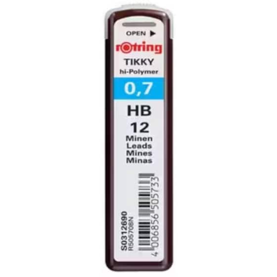 Μύτες Μηχανικού Μολυβιού Rotring Leads 0.7 mm HB image 0