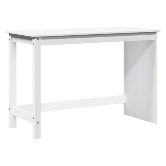 Γραφείο VidaXL από Μασίφ Ξύλο Πεύκου 112x50x75 cm - Λευκό image 0