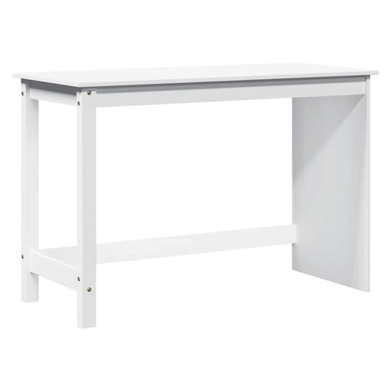 Γραφείο VidaXL από Μασίφ Ξύλο Πεύκου 112x50x75 cm - Λευκό
