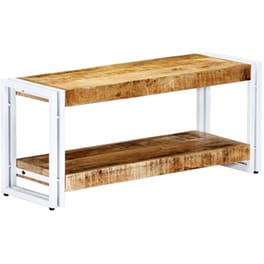 Έπιπλο Τηλεόρασης VidaXL από Ξύλο 90x30x40cm - Καφέ/Λευκό