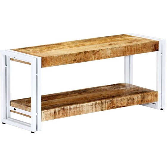 Έπιπλο Τηλεόρασης VidaXL από Ξύλο 90x30x40cm - Καφέ/Λευκό image 0