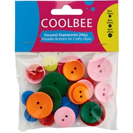 Κουμπιά Χειροτεχνίας Coolbee (24 Τεμάχια)