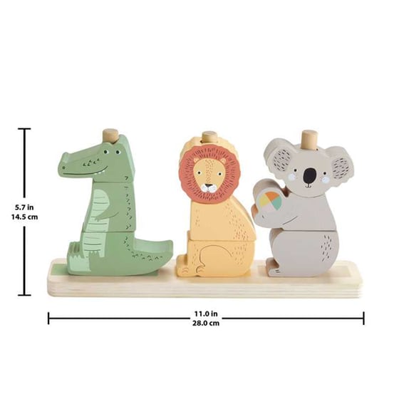 Fisher Price Wooden Stack & Sort Animals Ξύλινα Ζωάκια image 1