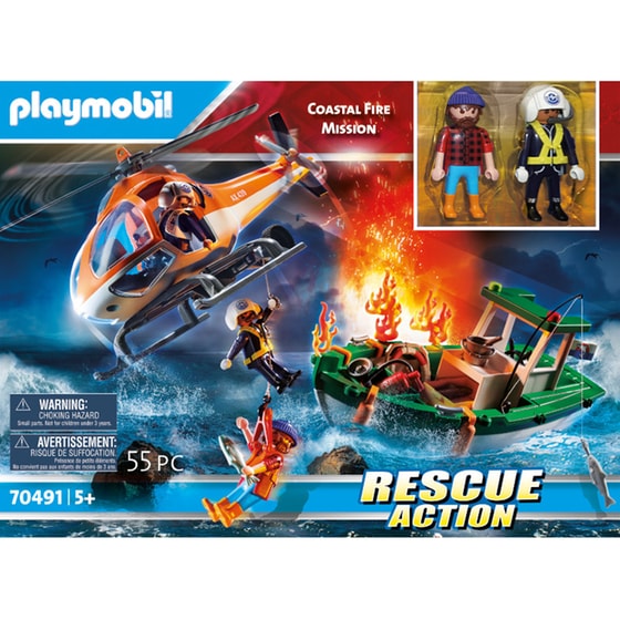 PLAYMOBIL® Rescue Action Επιχείρηση Πυροσβεστικής Διάσωση στην Θάλασσα (70491) image 2