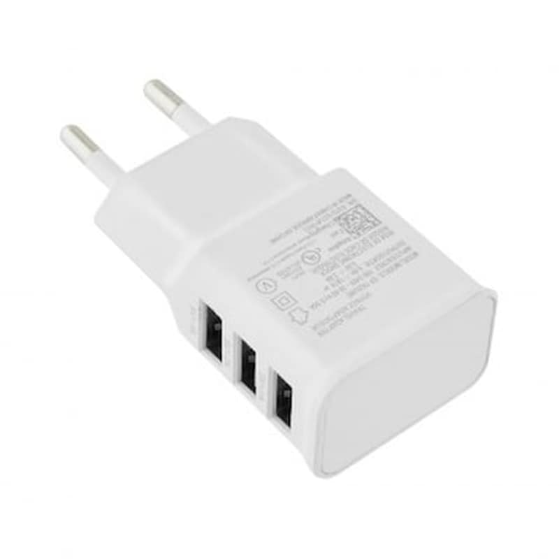 Φορτιστής Πρίζας Lamtech 3xUsb 2.1A - White