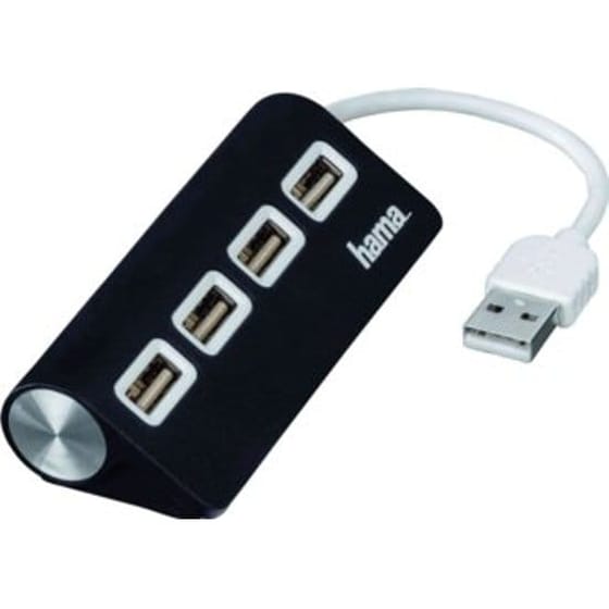USB Hub 2.0 Hama 12177 4 ports Μαύρο image 0