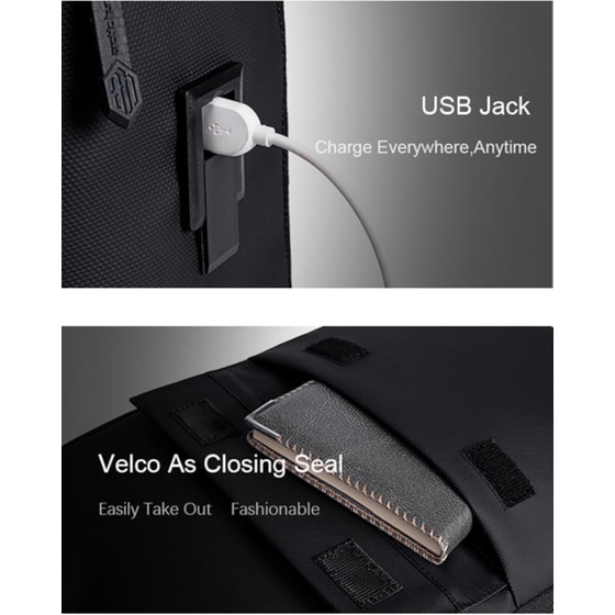 Τσάντα Laptop Arctic Hunter B00562 15.6" Αδιάβροχη - Μαύρο image 9