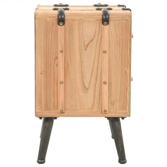Κομοδίνο Vidaxl Από Μασίφ Ξύλο Ελάτης 50x35x57 cm - Φυσικό image 3