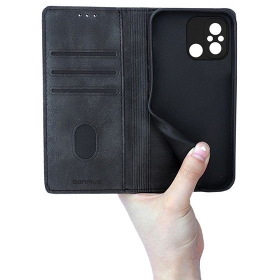 Θήκη Xiaomi Redmi 12C - Vintage Magnet Book Sonique - Μαύρο image 3