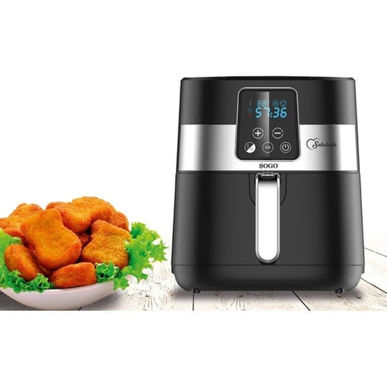 SOGO FRE-SS-10485 με Αποσπώμενο Κάδο 1300 W 3.5 L Μαύρο Φριτέζα Αέρος image 5