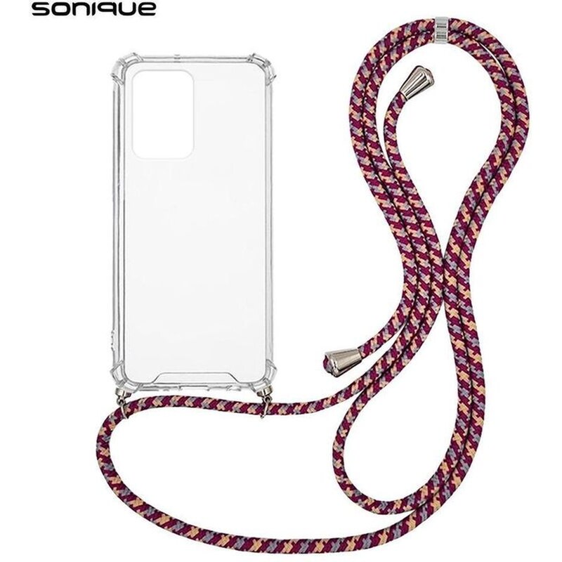 Θήκη Xiaomi Redmi Note 10 5G - Sonique Armor Clear Με Κορδόνι - Μπλε