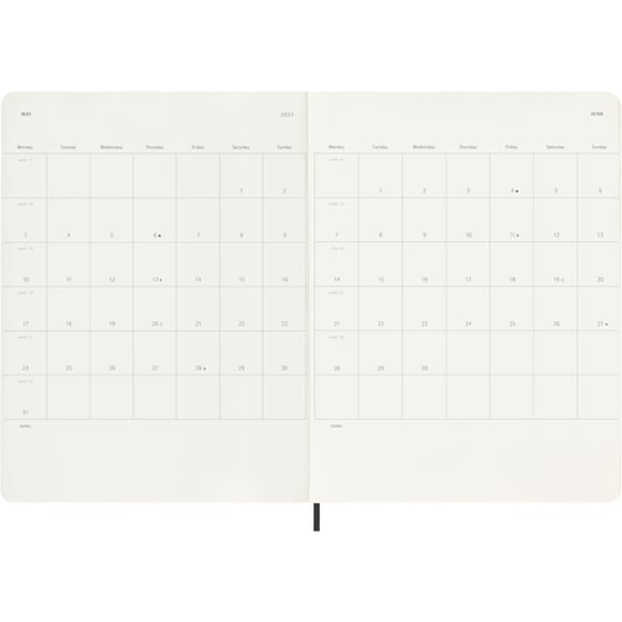 Ημερολόγιο Εβδομαδιαίο 2027 Moleskine 18Μ XL Softcover Μαύρο image 3