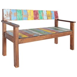 Πάγκος VidaXL από Μασίφ Ανακυκλωμένο Ξύλο 115x51x80 cm - Πολύχρωμο