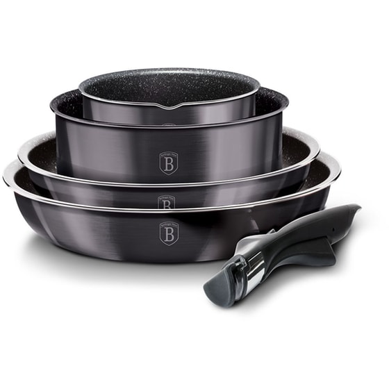 Σετ Μαγειρικά Σκεύη BERLINGER BH-6918 9 τμχ Ανθρακί image 2