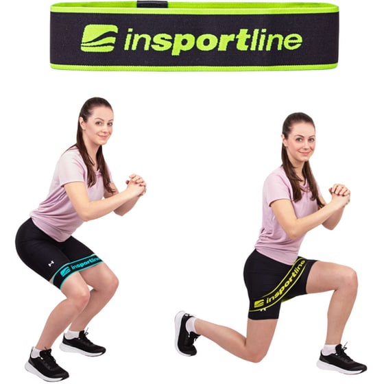 Λάστιχο Αντίστασης InSportline Hiplop S Πολύ Μαλακό 60x6x0.2 cm - Λαχανί/Μαύρο image 1