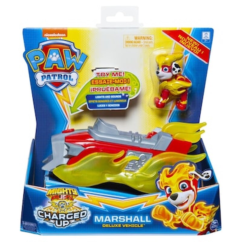 Spin Master Paw Patrol: Mighty Pups Charged Up – Marshall Deluxe Vehicle (20121273)