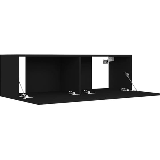 Έπιπλο Τηλεόρασης VidaXL από Μοριοσανίδα 100x30x30cm - Μαύρο image 2