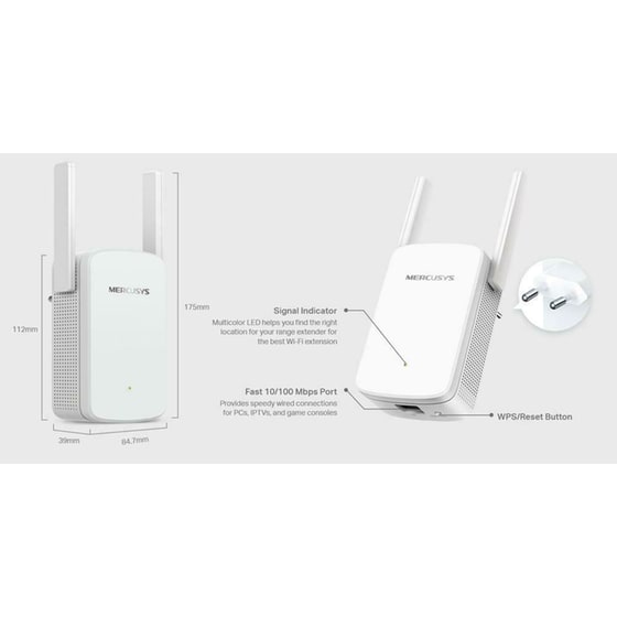 Mercusys ME30 Wi-Fi Extender Wi-Fi 5 Dual Band (2.4 & 5 GHz) image 5