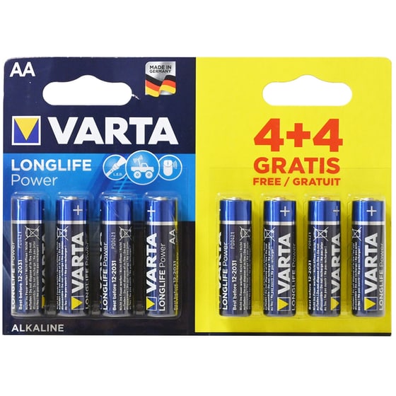 Varta Αλκαλικές Μπαταρίες Longlife Power LR06 AA 1.5V 8τμχ image 0