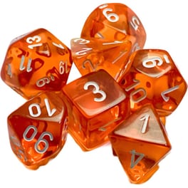 Chessex Translucent - Orange/White CHESSEX