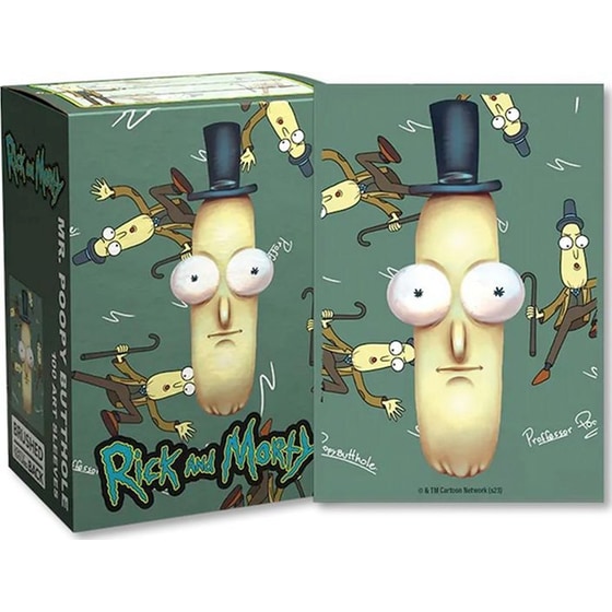 Classic Brushed Art Rick & Morty Dragon Shield License Standard Size Sleeves - Mr. Poopy Butthole(100 Sleeves) image 2