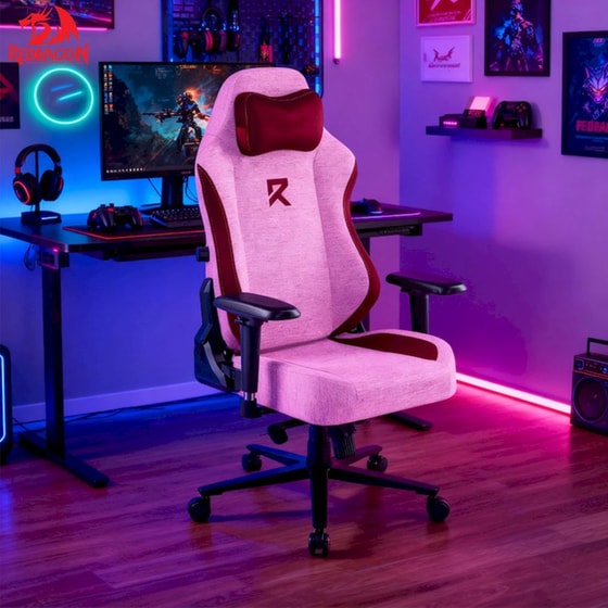 Καρέκλα Gaming Redragon C505 Υφασμάτινη Ροζ image 1