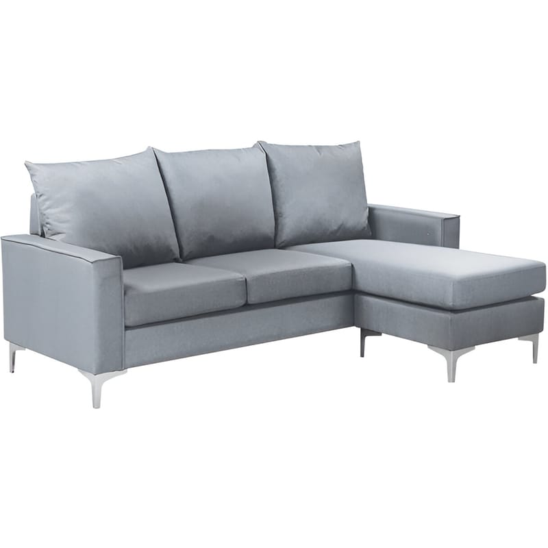 WOODWELL Γωνιακός Καναπές Woodwell Avant Ε9684.3 192x127cm - Ανοιχτό Γκρι