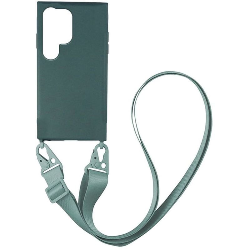 SONIQUE Θήκη Samsung Galaxy S23 Ultra - Sonique Carryhang Liquid Silicone Strap - Πράσινο
