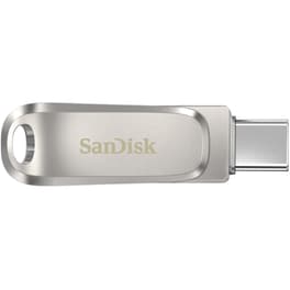 Sandisk Ultra Dual Drive Luxe 64GB USB 3.1 Stick με σύνδεση USB-C Ασημί