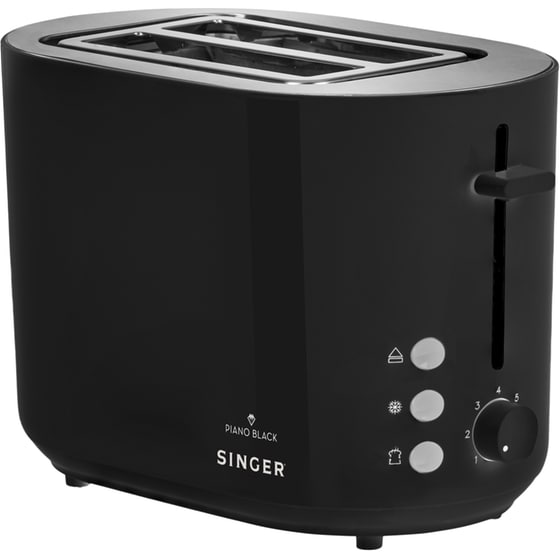 SINGER PIANO BLACK TO-850 PBL 2 Θέσεων 950W Μαύρο Φρυγανιέρα image 2