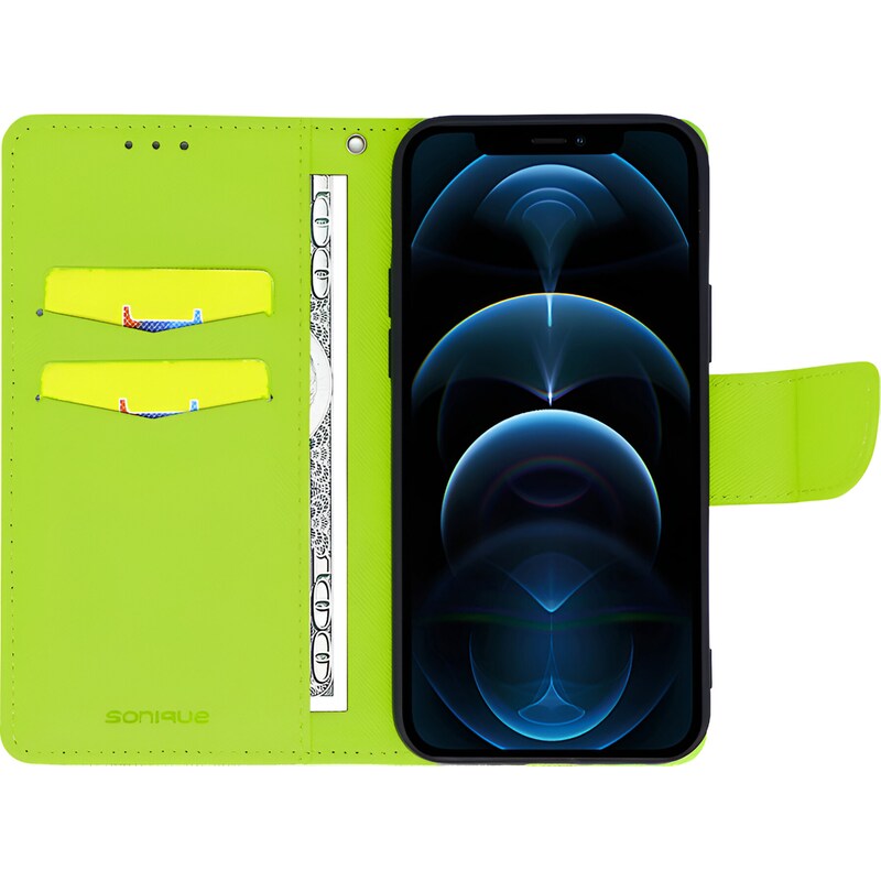 SONIQUE Θήκη Samsung Galaxy A54 - Sonique Trend Book - Σκούρο Μπλε/Λαχανί