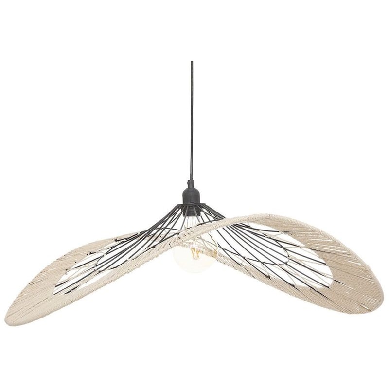 SPITISHOP Φωτιστικό Οροφής Μονόφωτο Spitishop A-s Cosy 190714 Χάρτινο - Εκρού/Μαύρο