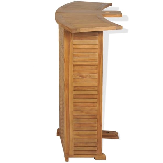 Τραπέζι Εξωτερικού Χώρου Μπαρ Πτυσσόμενο VidaXL από Ξύλο 155x53x105 cm - Καφέ image 4