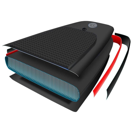 Φουσκωτή Σανίδα SUP VidaXL 300x75 cm - Μαύρη image 8