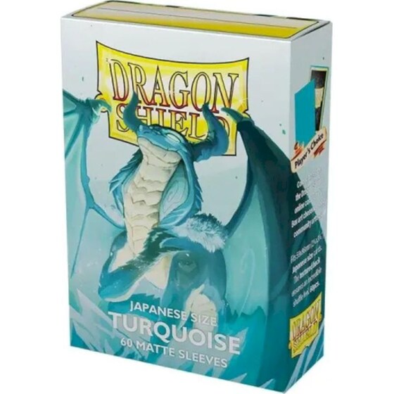 Dragon Shield Sleeves Japanese Small Size - Matte Turquoise (60 Sleeves) image 1