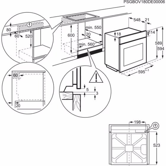 AEG OA5AB21SM 72 Lt Inox Εντοιχιζόμενος Φούρνος Άνω Πάγκου image 5