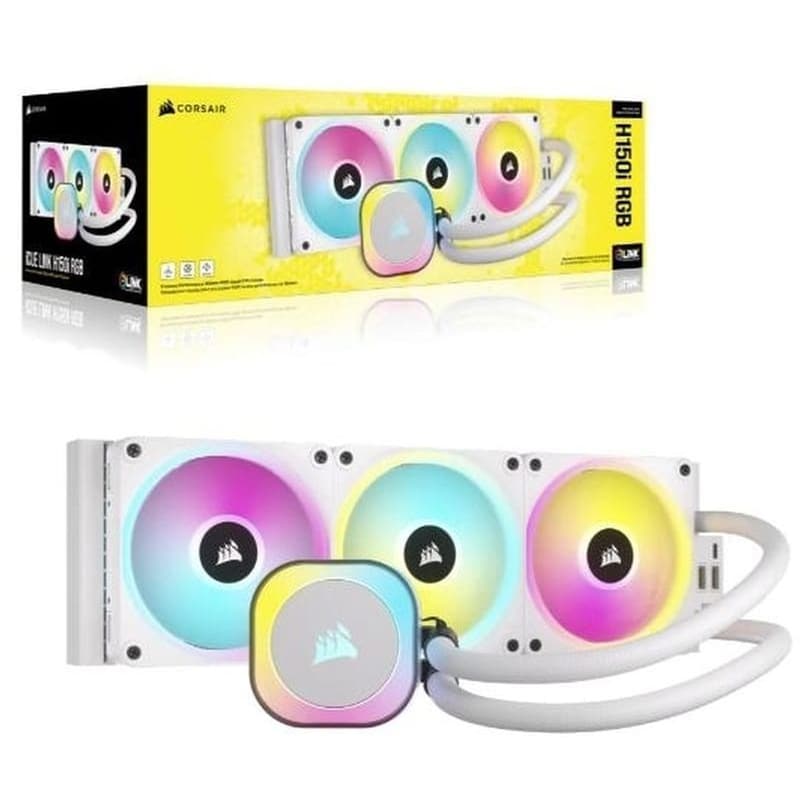 CORSAIR Corsair Cpu Fan Cooler Icue Link H150i Rgb Liquid 360 Mm - White